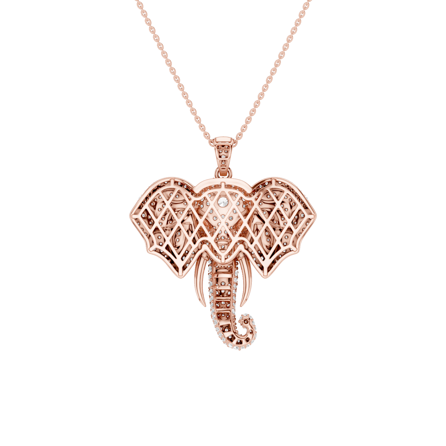 Varana, Elephant Pendant, Rose Gold