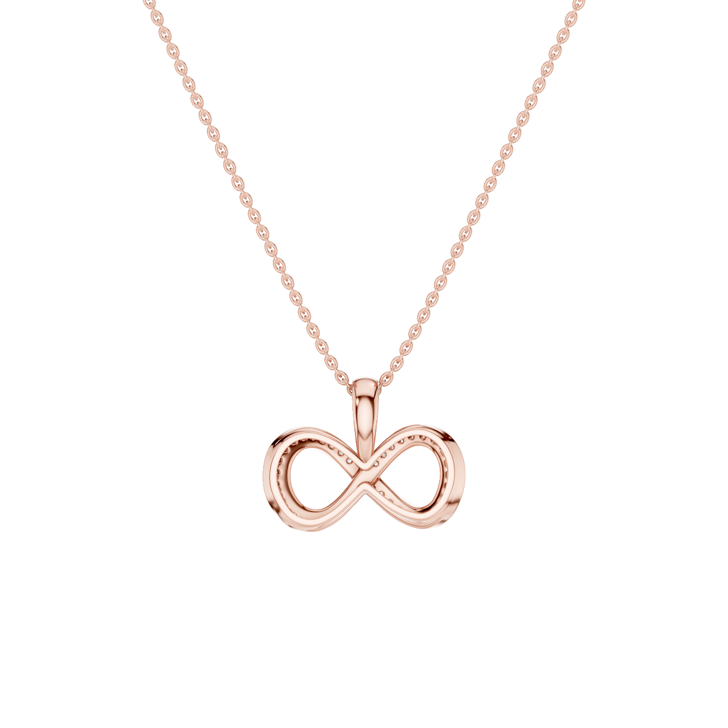 Infinitia, Infinity Pendant, Rose Gold