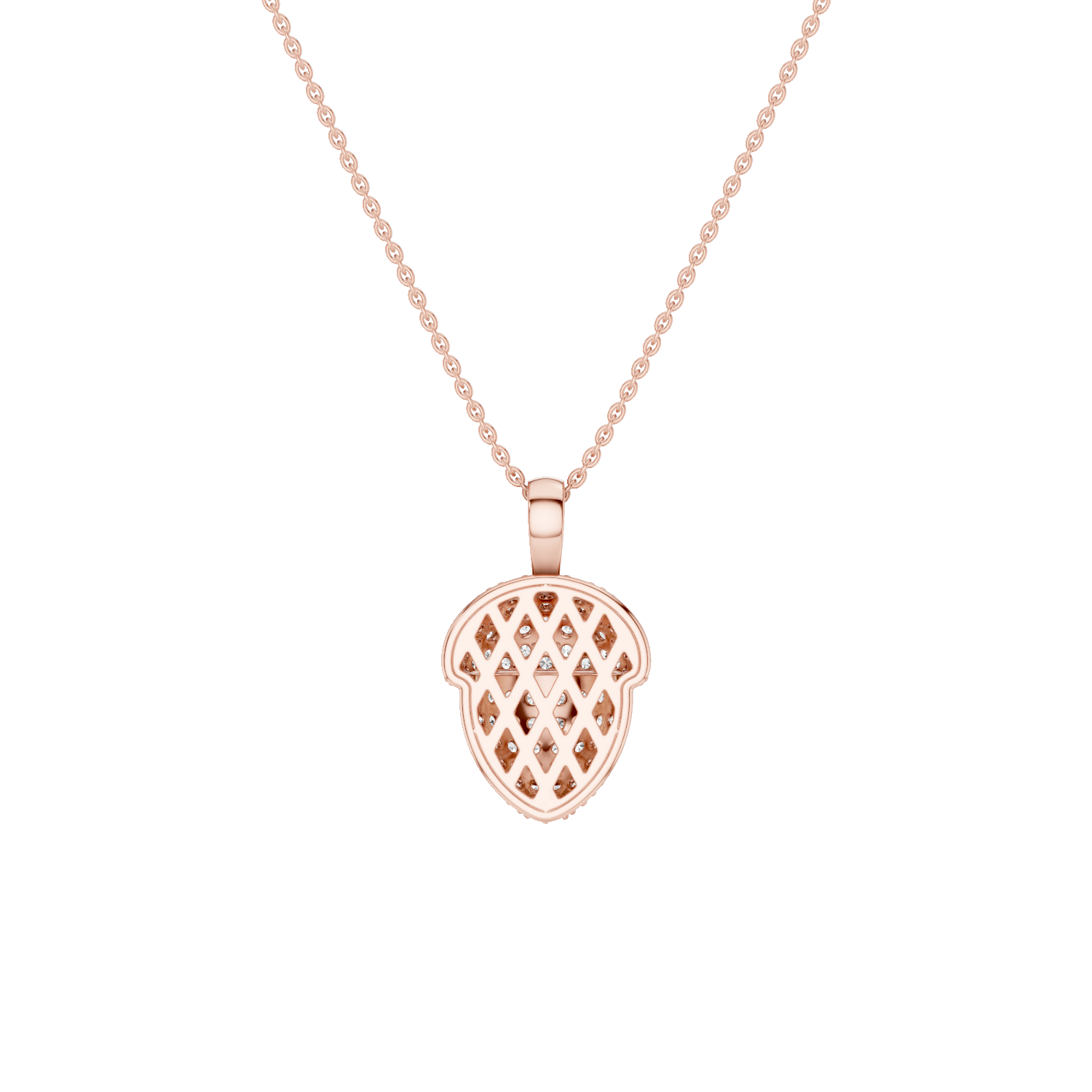 Oaklore, Acorn Pendant, Rose Gold