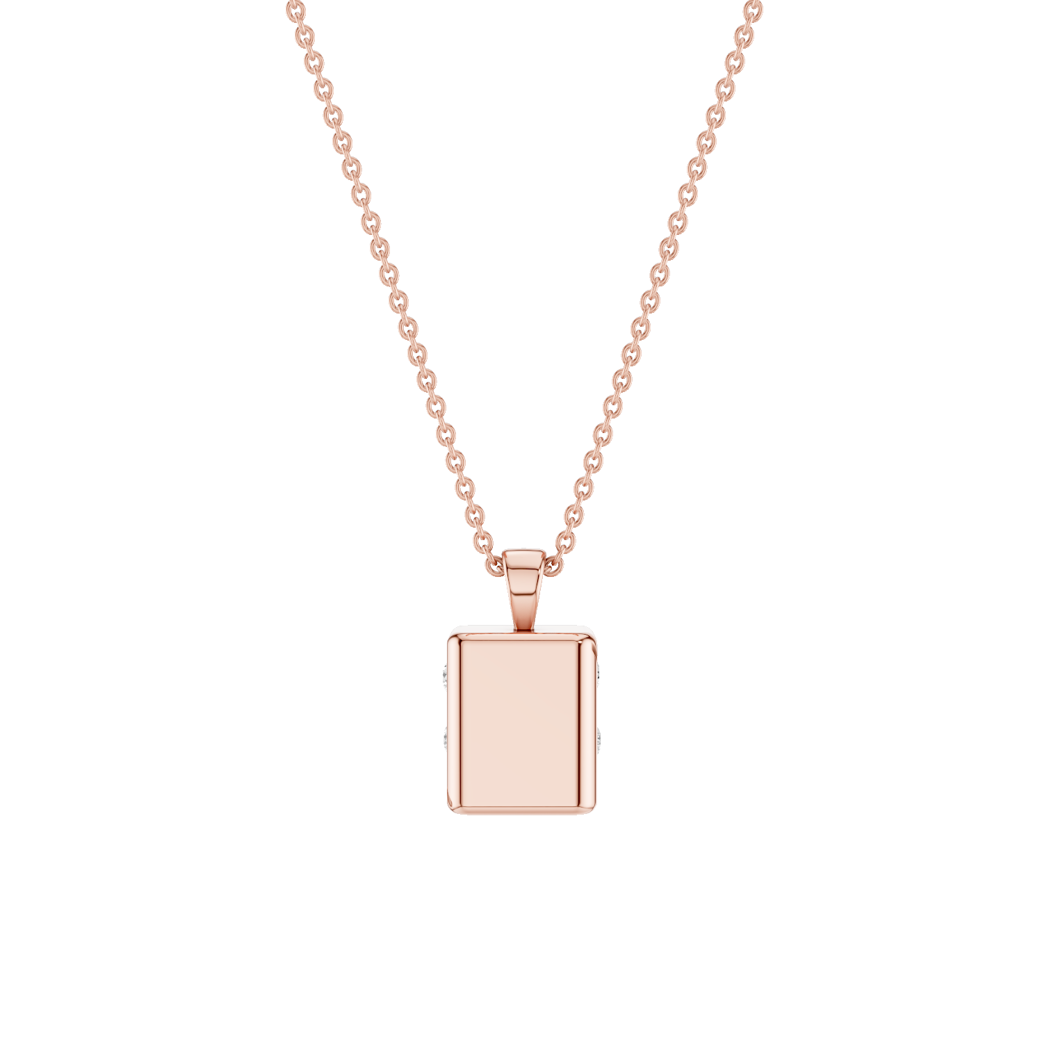 Risket, Dice Pendant, Rose Gold