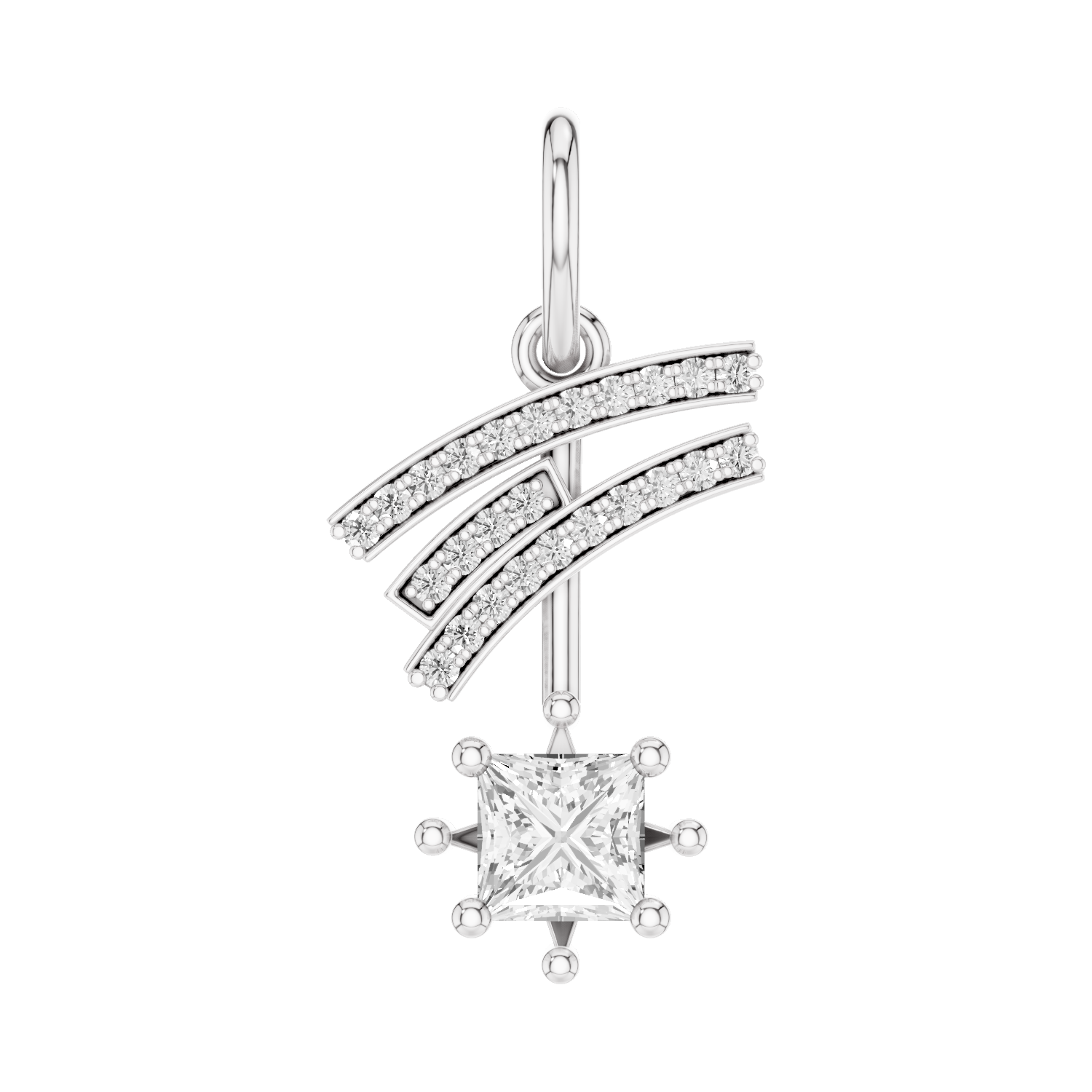 Stellarr, Shooting Star Pendant, White Gold