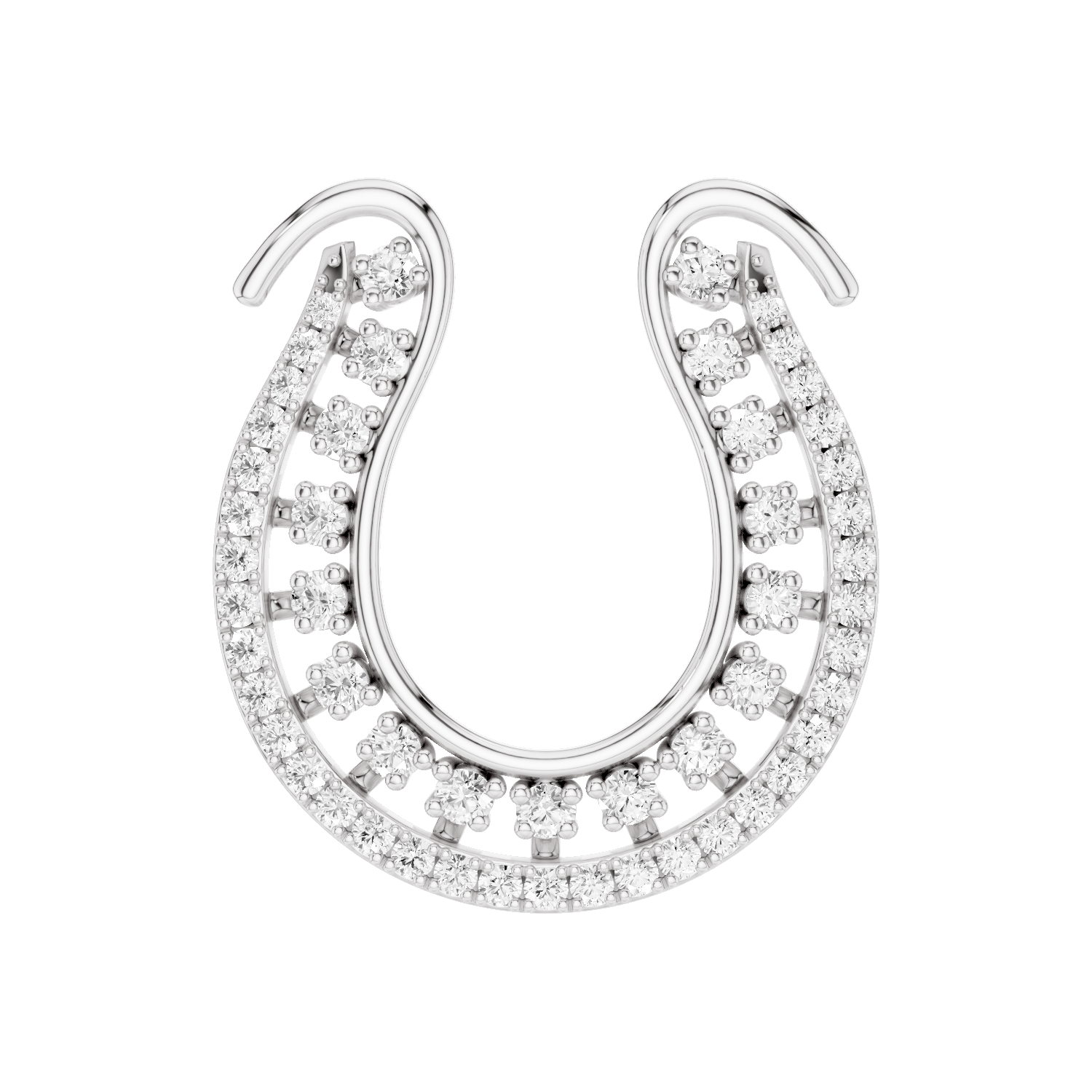 Luckspur, Horseshoe Pendant, White Gold