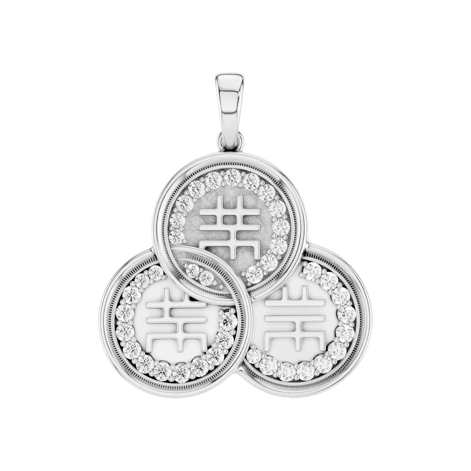 Chiclove, Feng Shui Pendant, White Gold