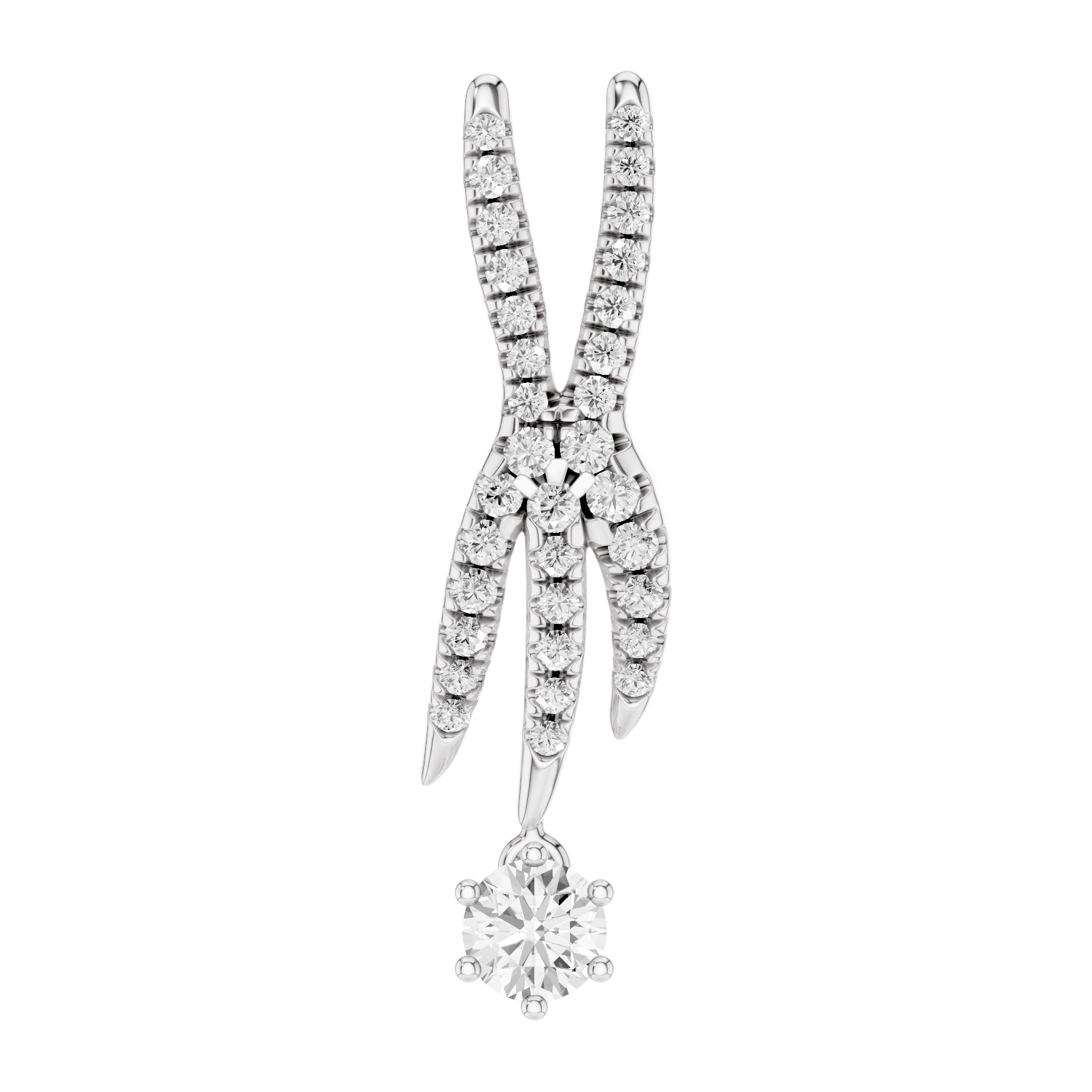 Lightfoot, Rabbit’s Foot Pendant, White Gold