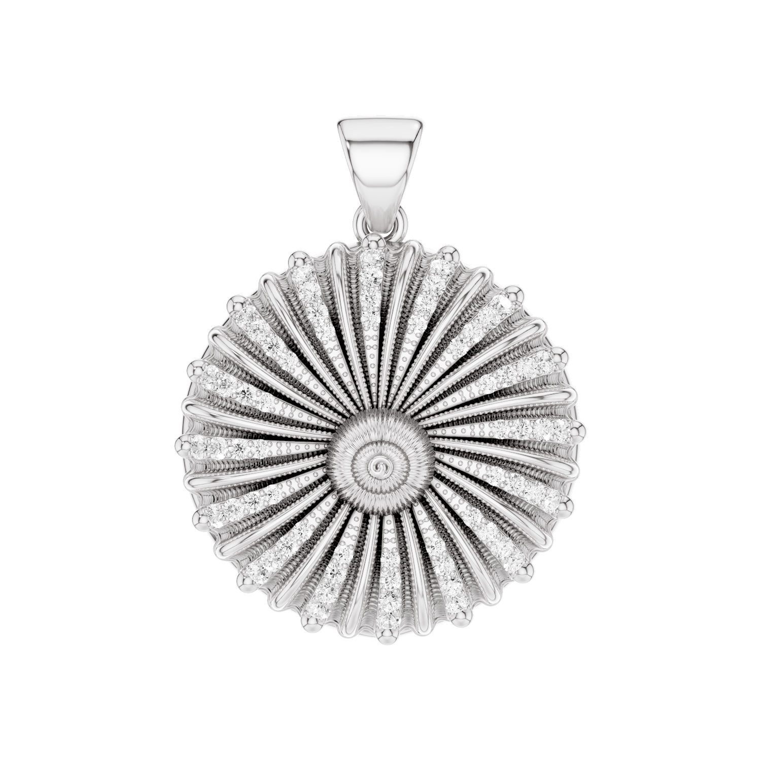 Marbella, Sea Shell Pendant, White Gold