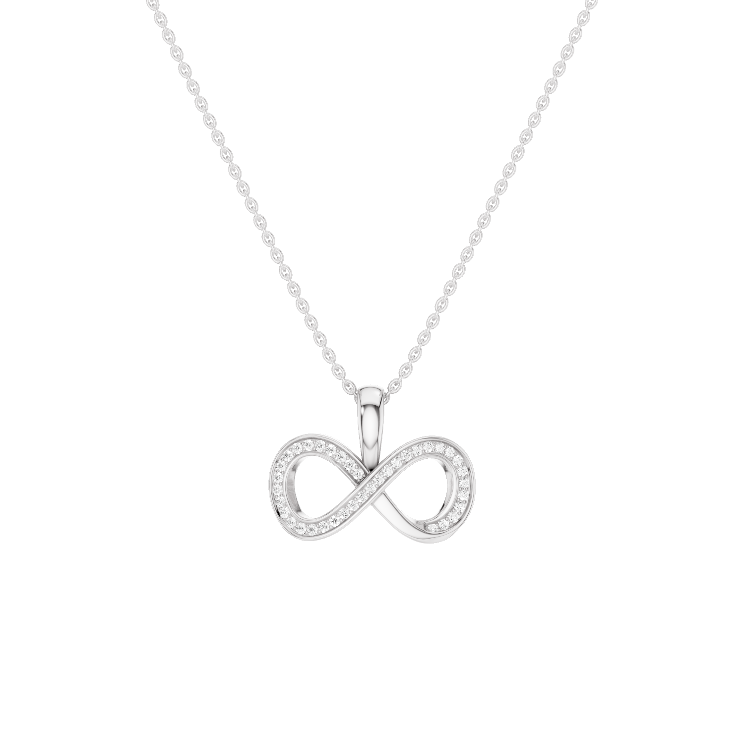 Infinitia, Infinity Pendant, White Gold