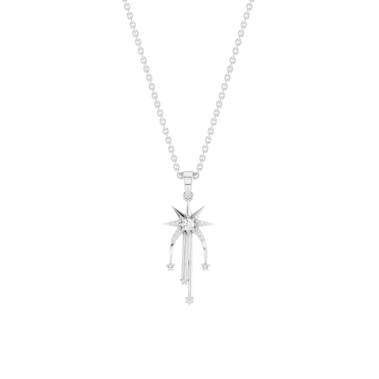Skyfall, Shooting Star Pendant, White Gold
