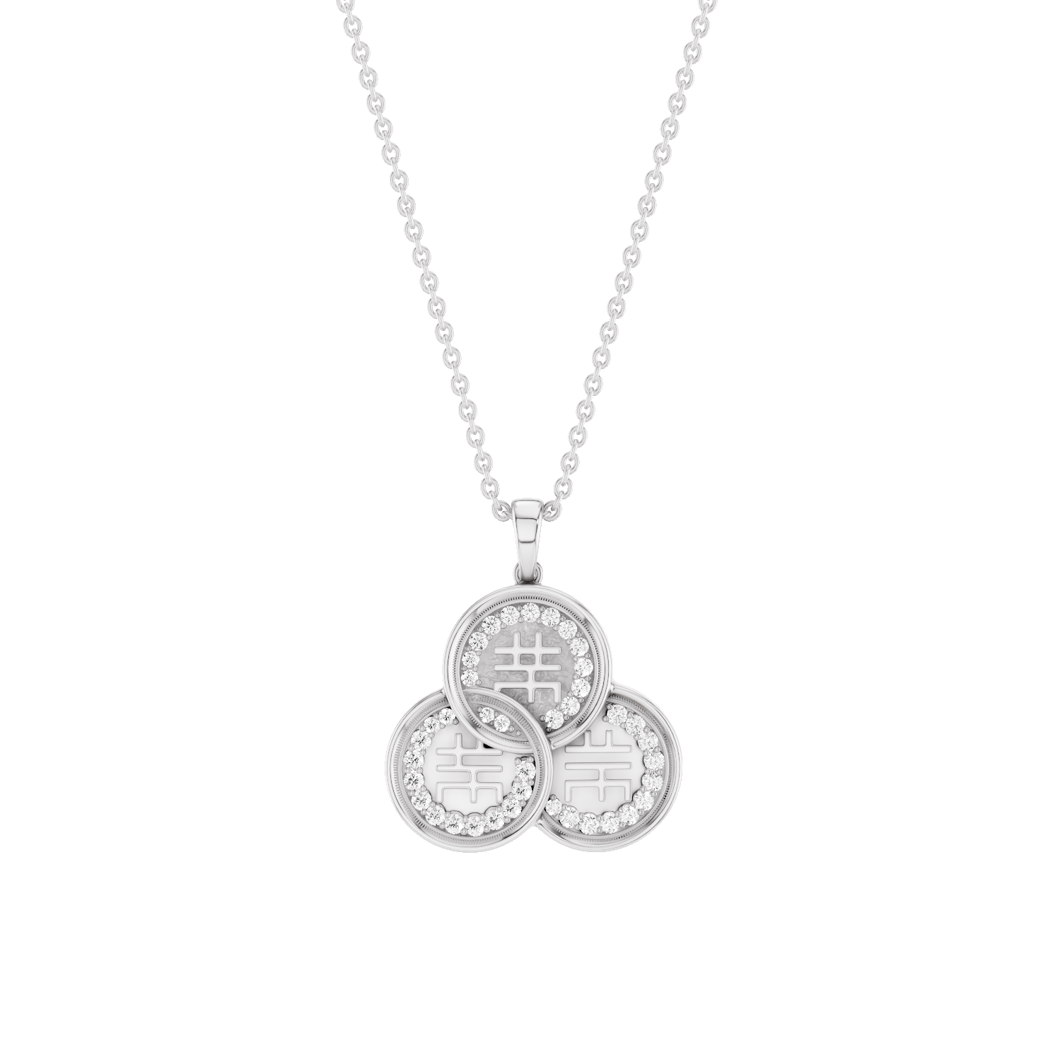 Chiclove, Feng Shui Pendant, White Gold