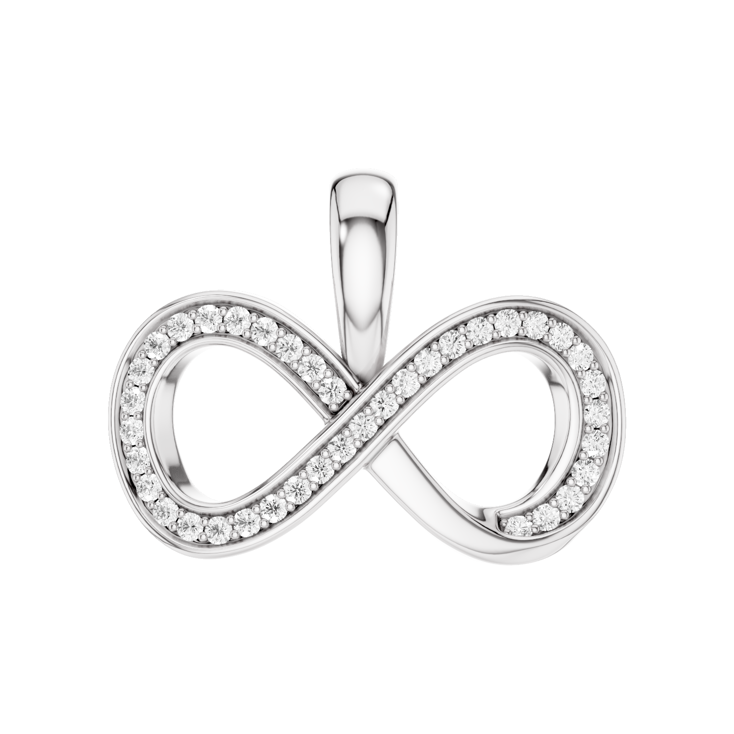 Infinitia, Infinity Pendant, White Gold