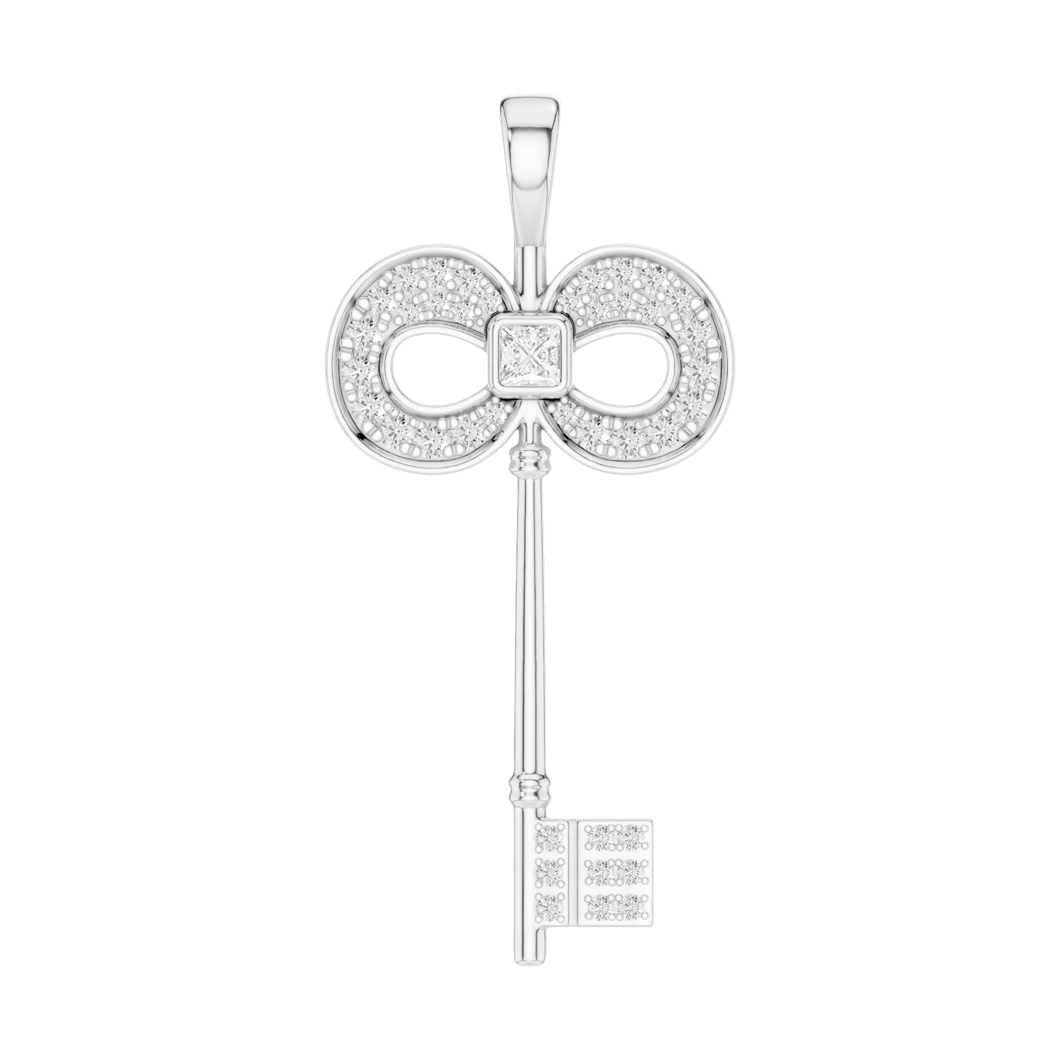 Keeley, Key Pendant, White Gold