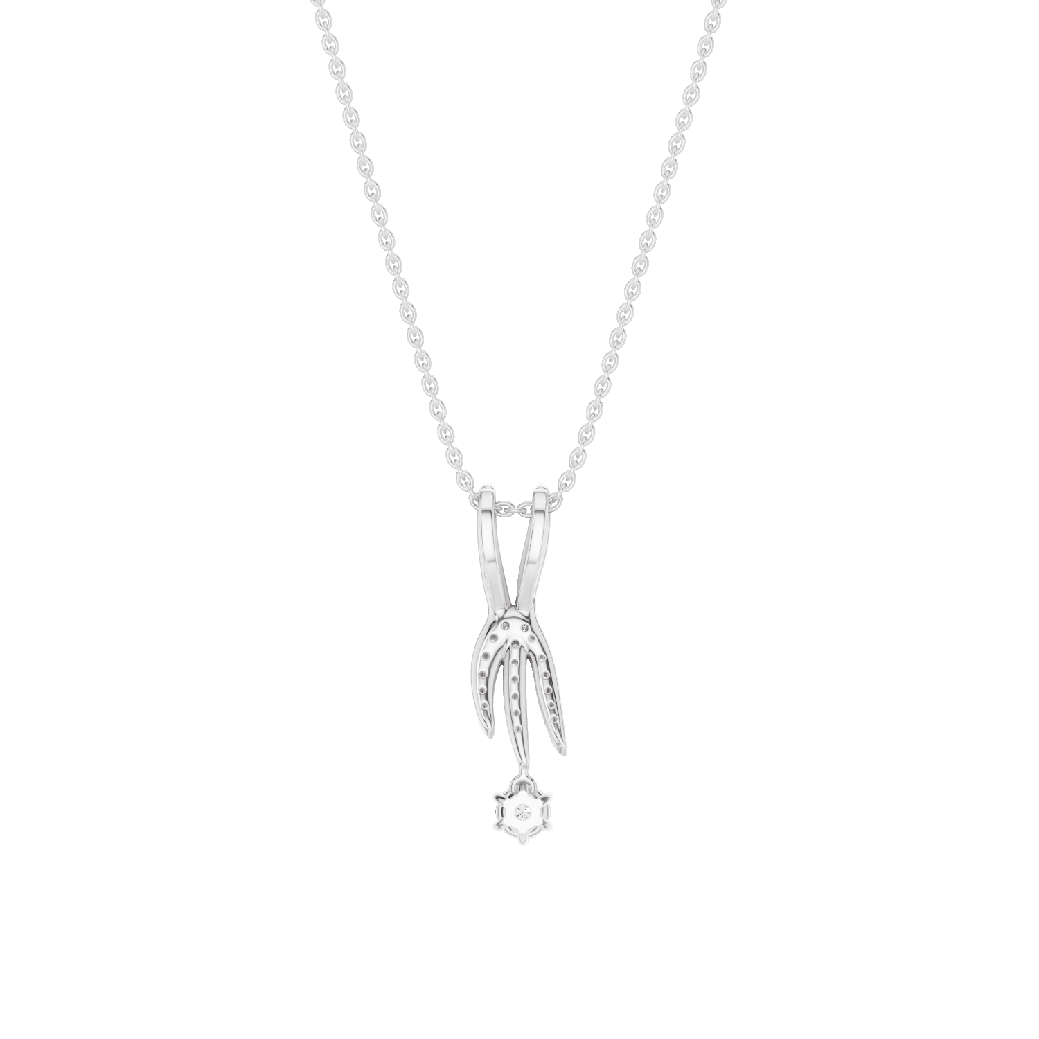 Lightfoot, Rabbit’s Foot Pendant, White Gold