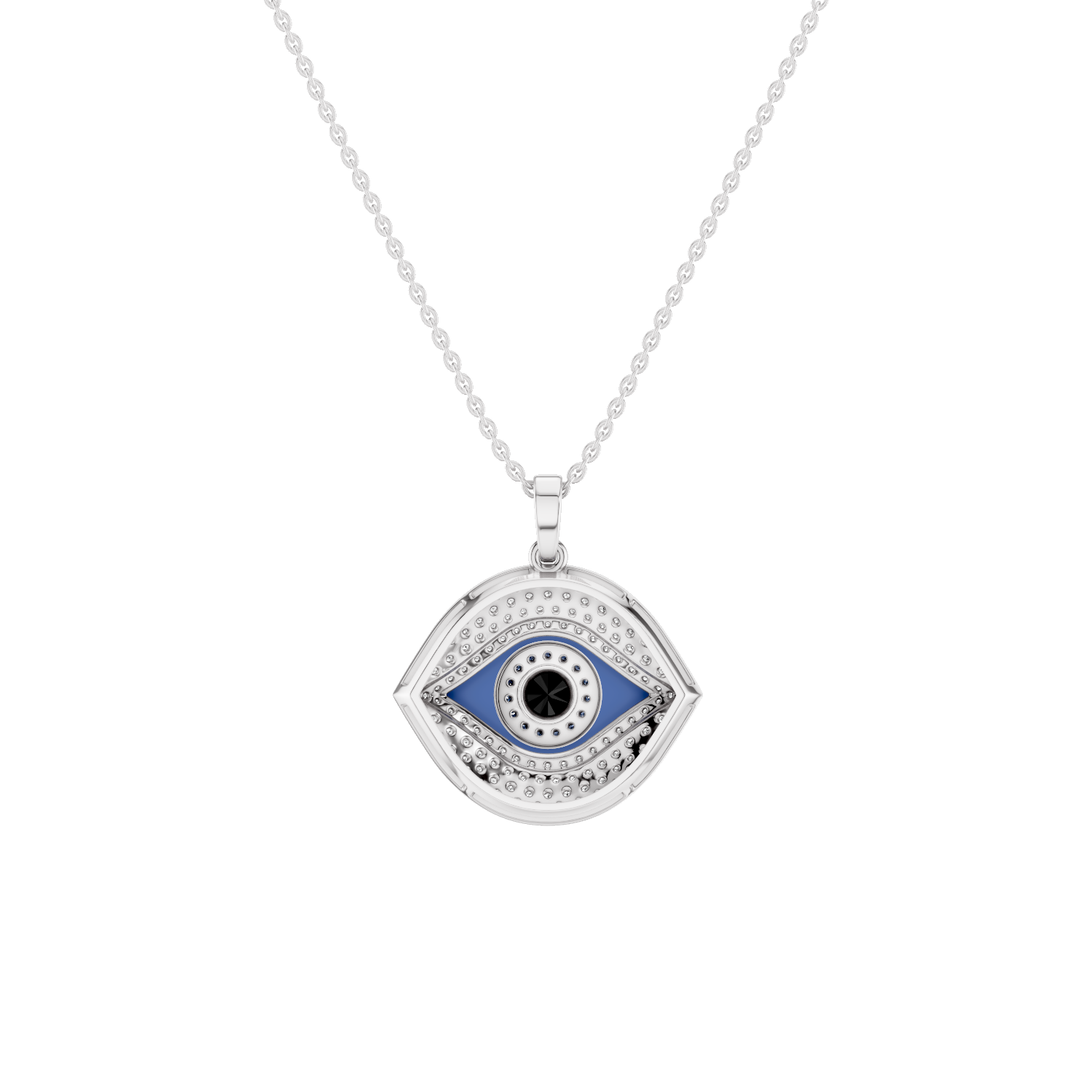 Iris, Evil Eye Pendant, White Gold