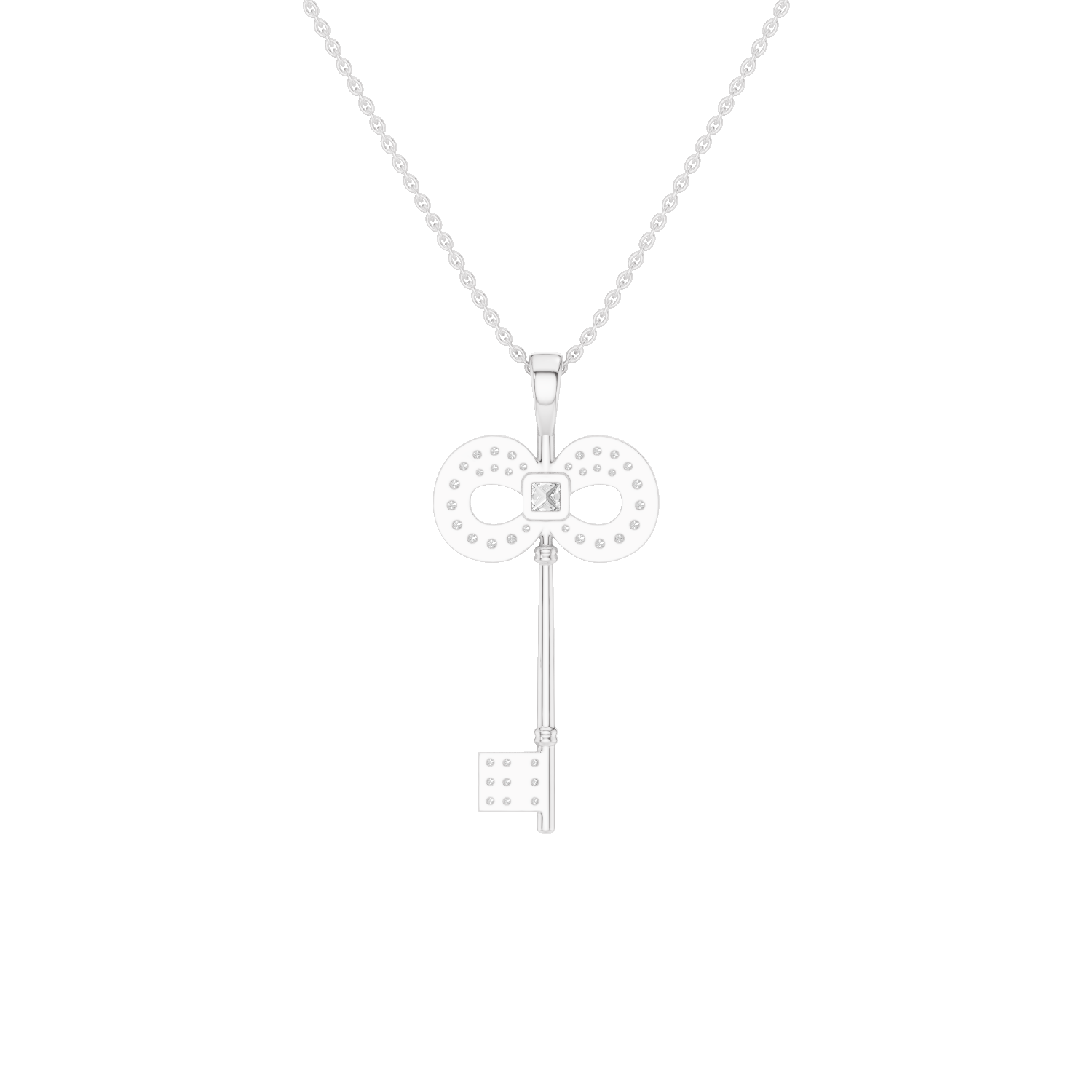 Keeley, Key Pendant, White Gold