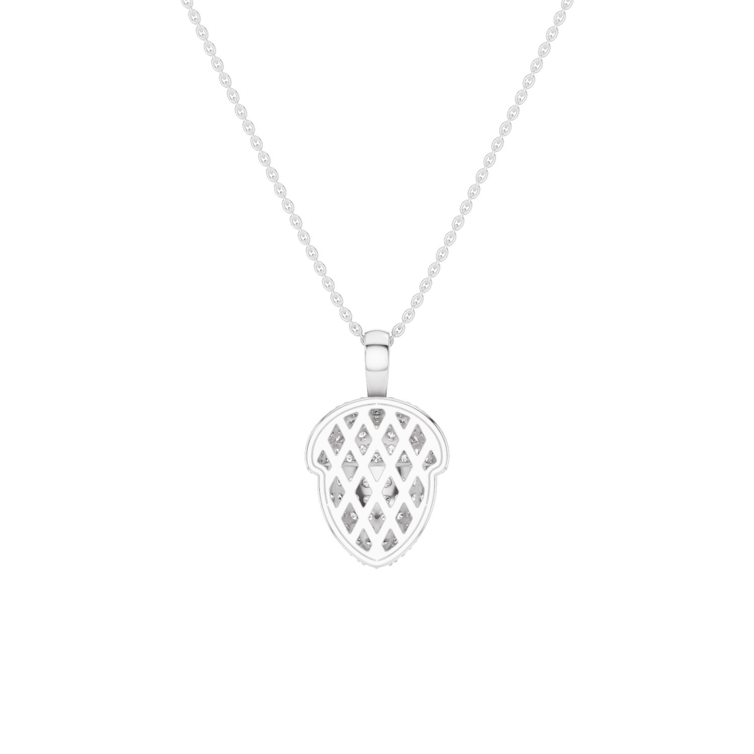 Oaklore, Acorn Pendant, White Gold