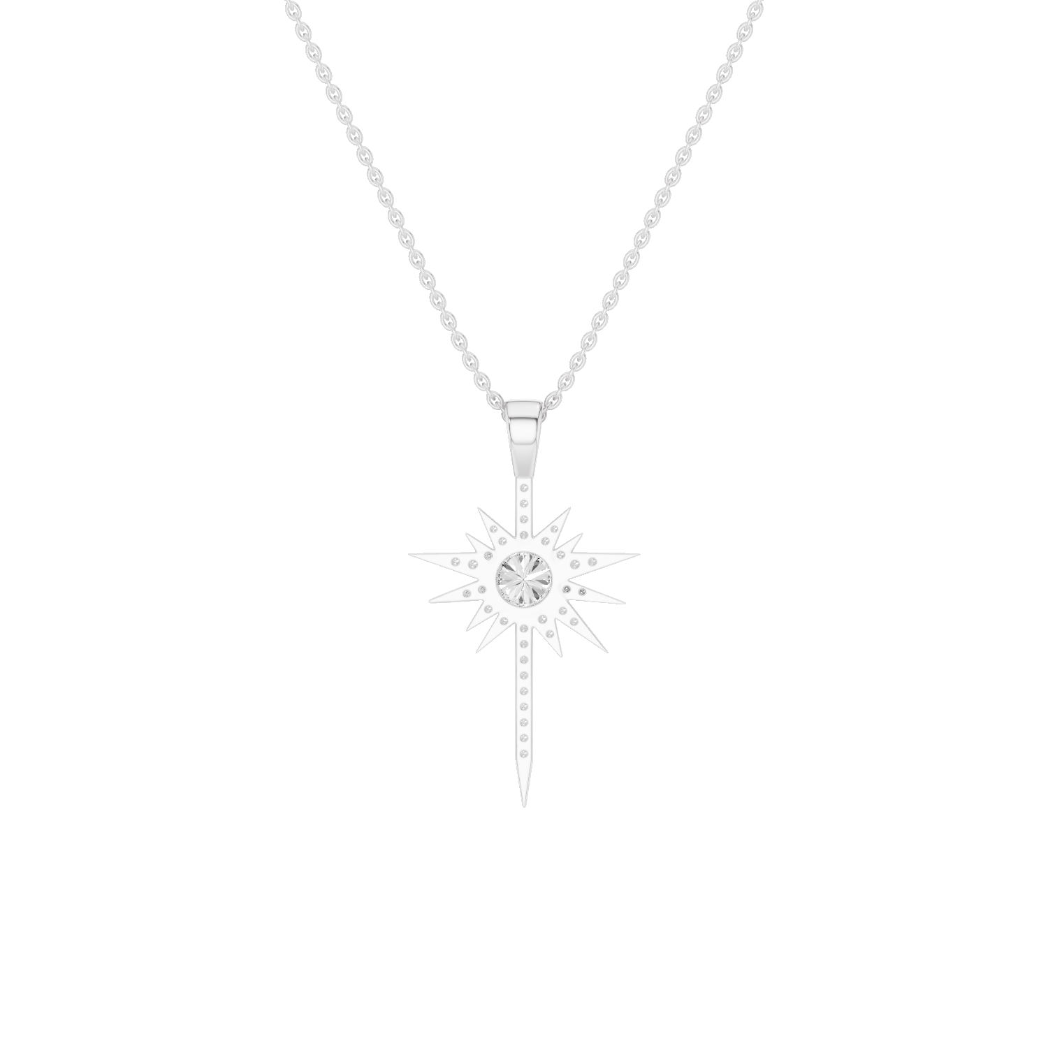 Skyglint, Shooting Star Pendant, White Gold