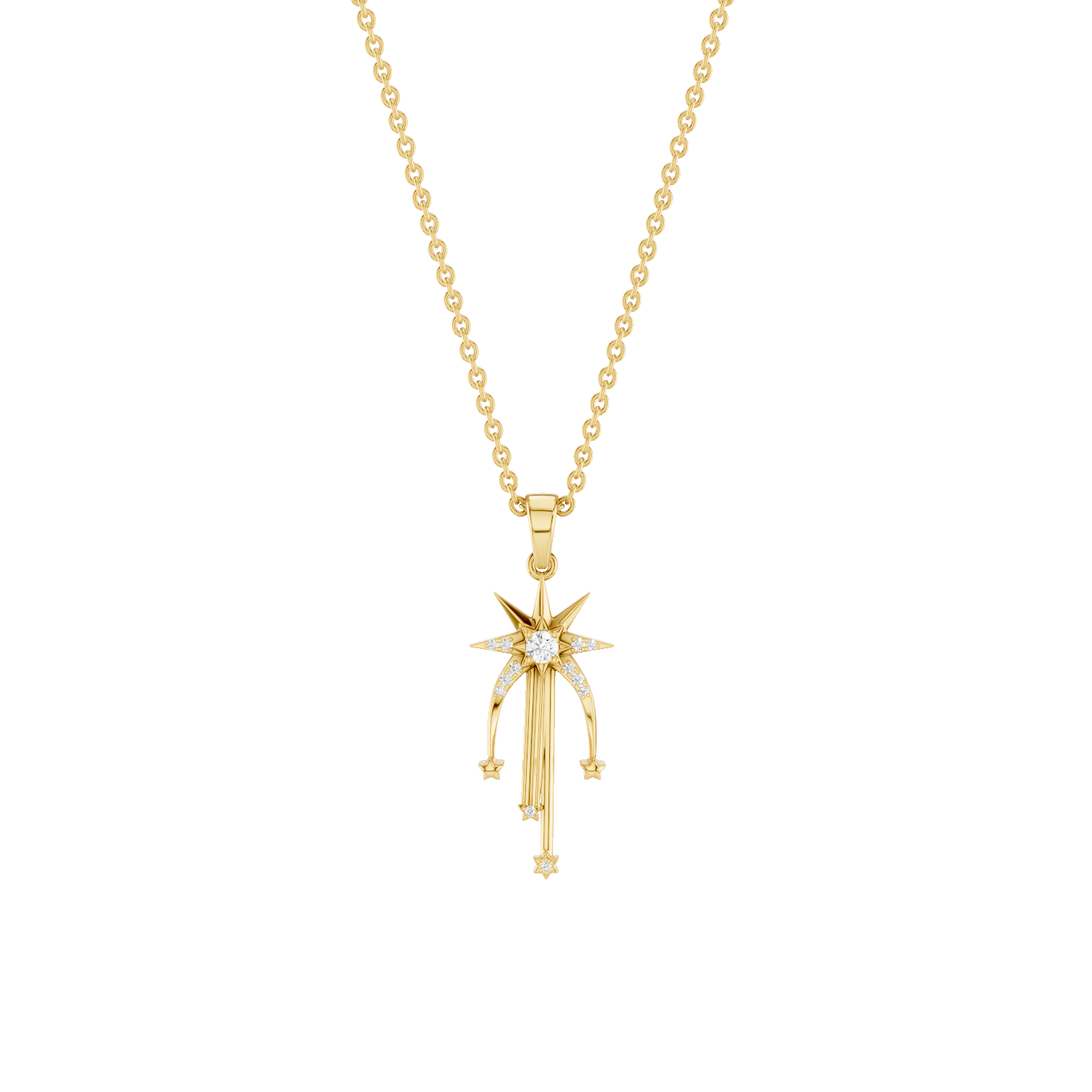 Skyfall, Shooting Star Pendant, Gold