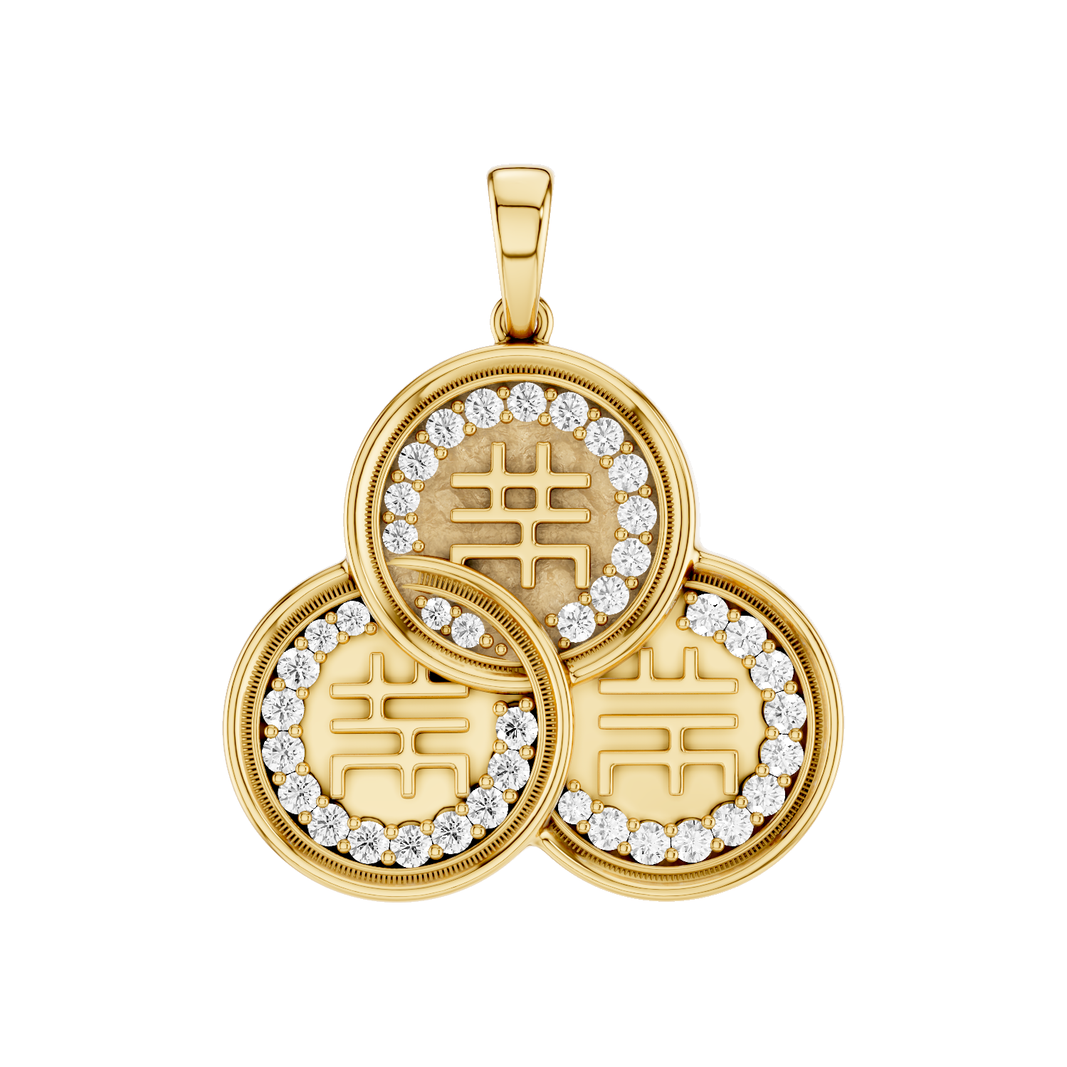 Chiclove, Feng Shui Pendant, Gold