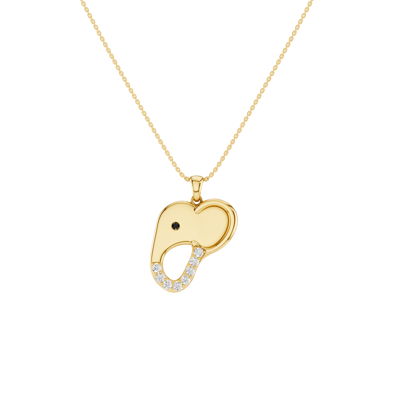 Elli, Elephant Pendant, Gold