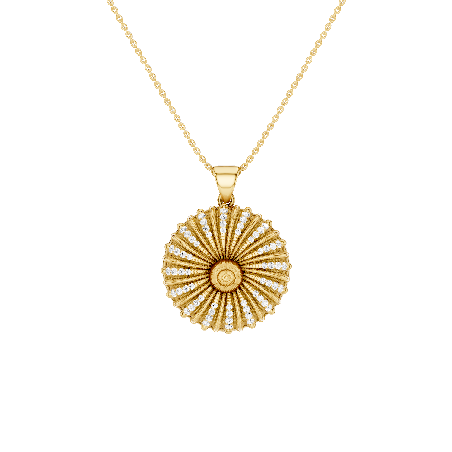 Marbella, Sea Shell Pendant, Gold