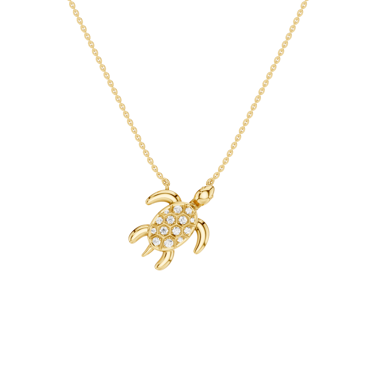 Chelone, Turtle Pendant, Gold