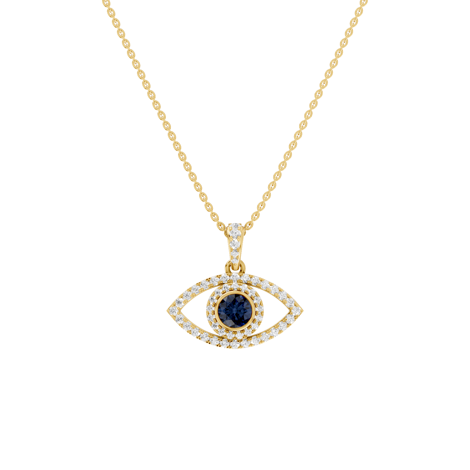 Nocturne, Evil Eye Pendant, Gold