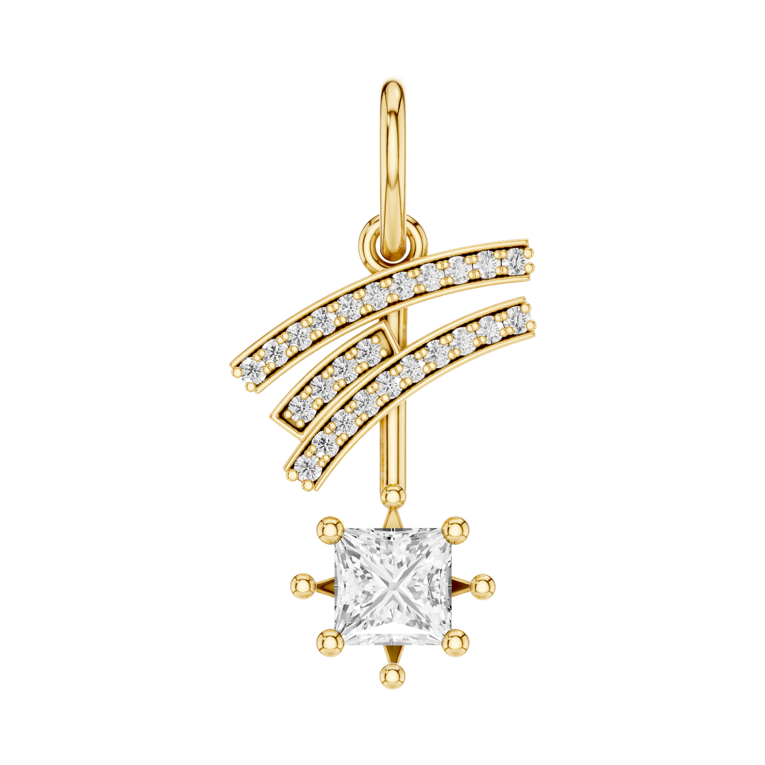 Stellarr, Shooting Star Pendant, Gold