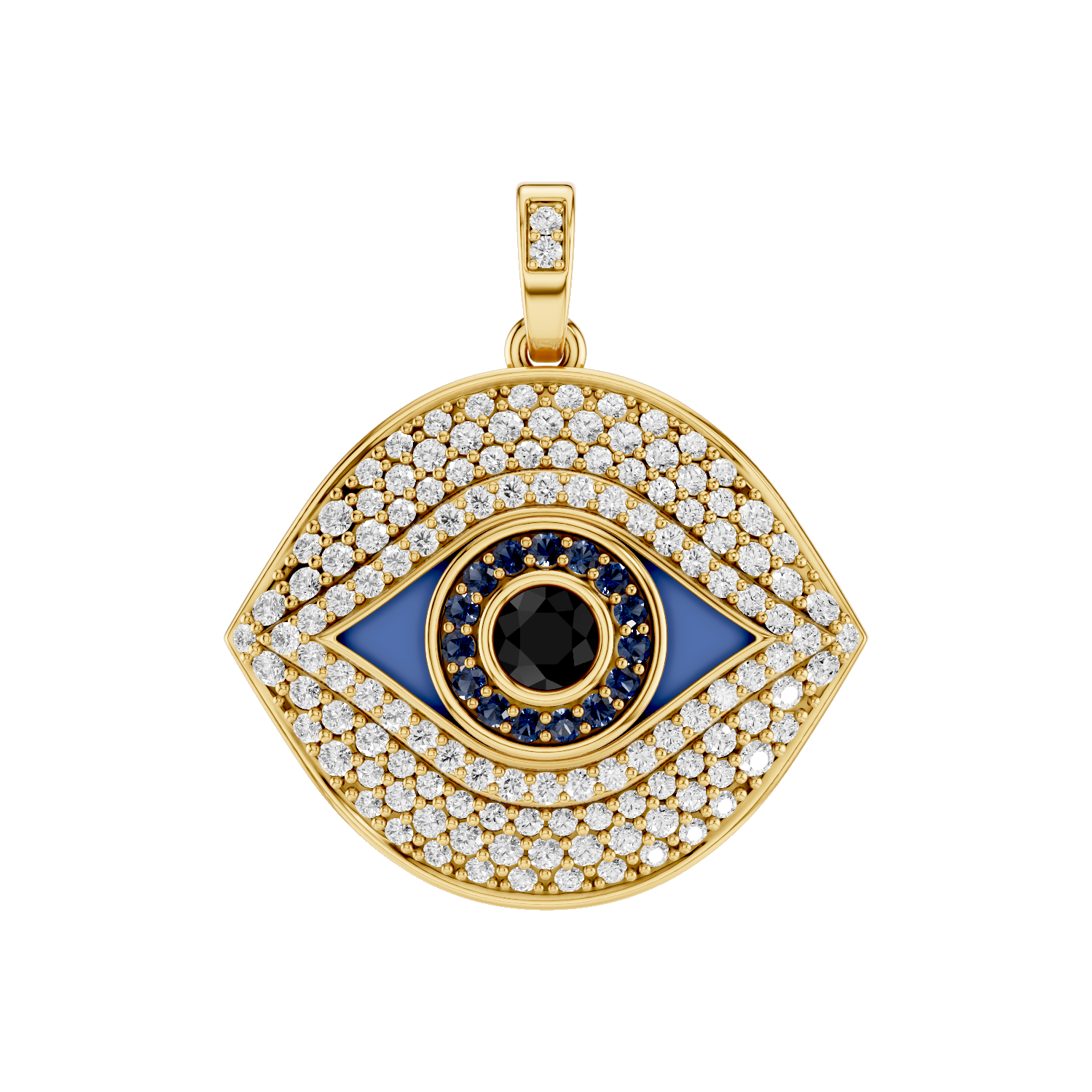 Iris, Evil Eye Pendant, Gold