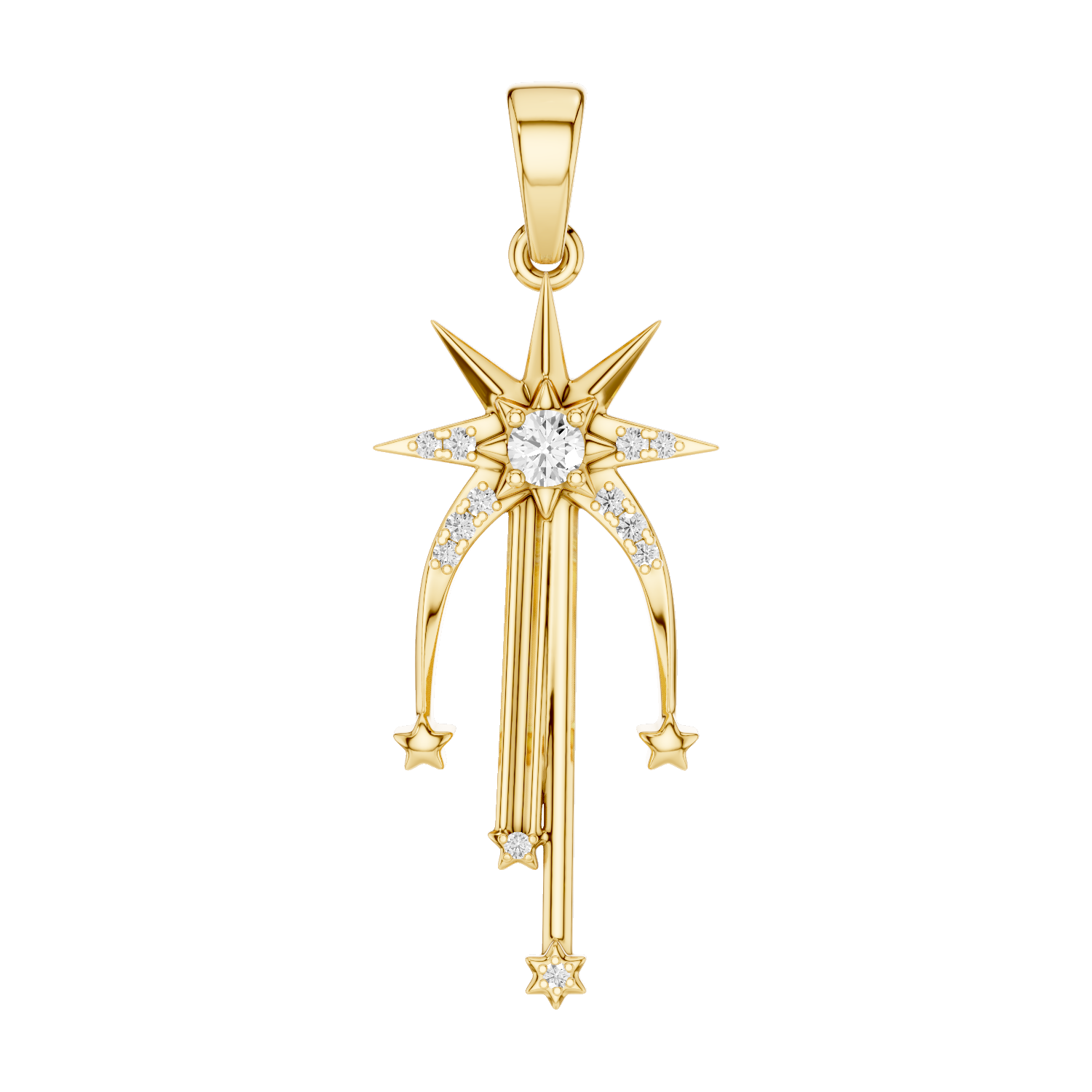Skyfall, Shooting Star Pendant, Gold