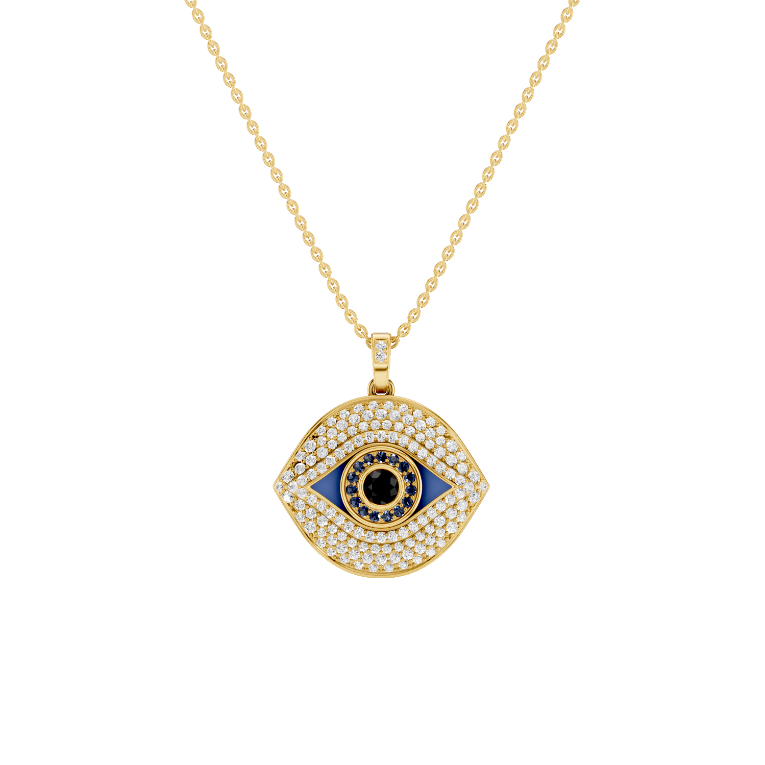 Iris, Evil Eye Pendant, Gold