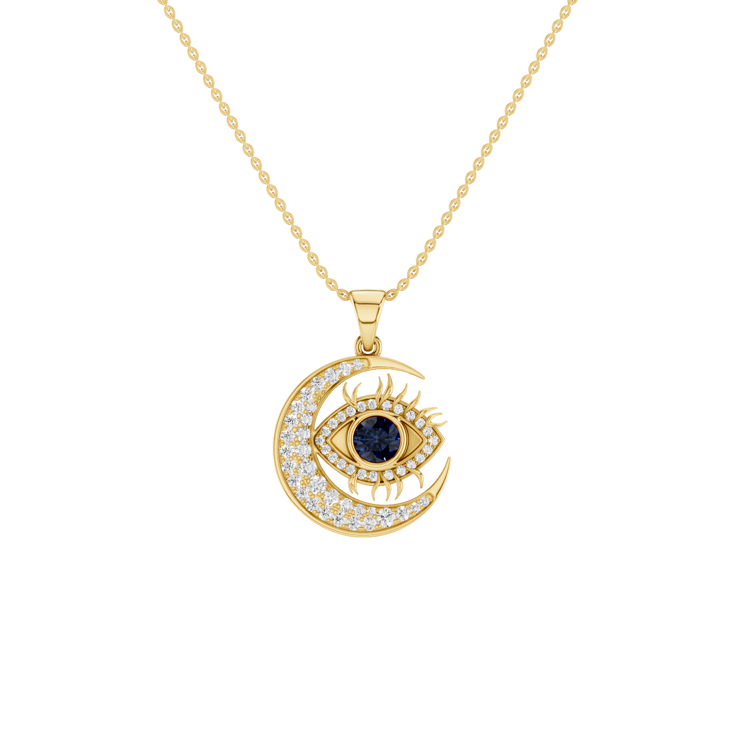 Nazaria, Evil Eye Pendant, Gold