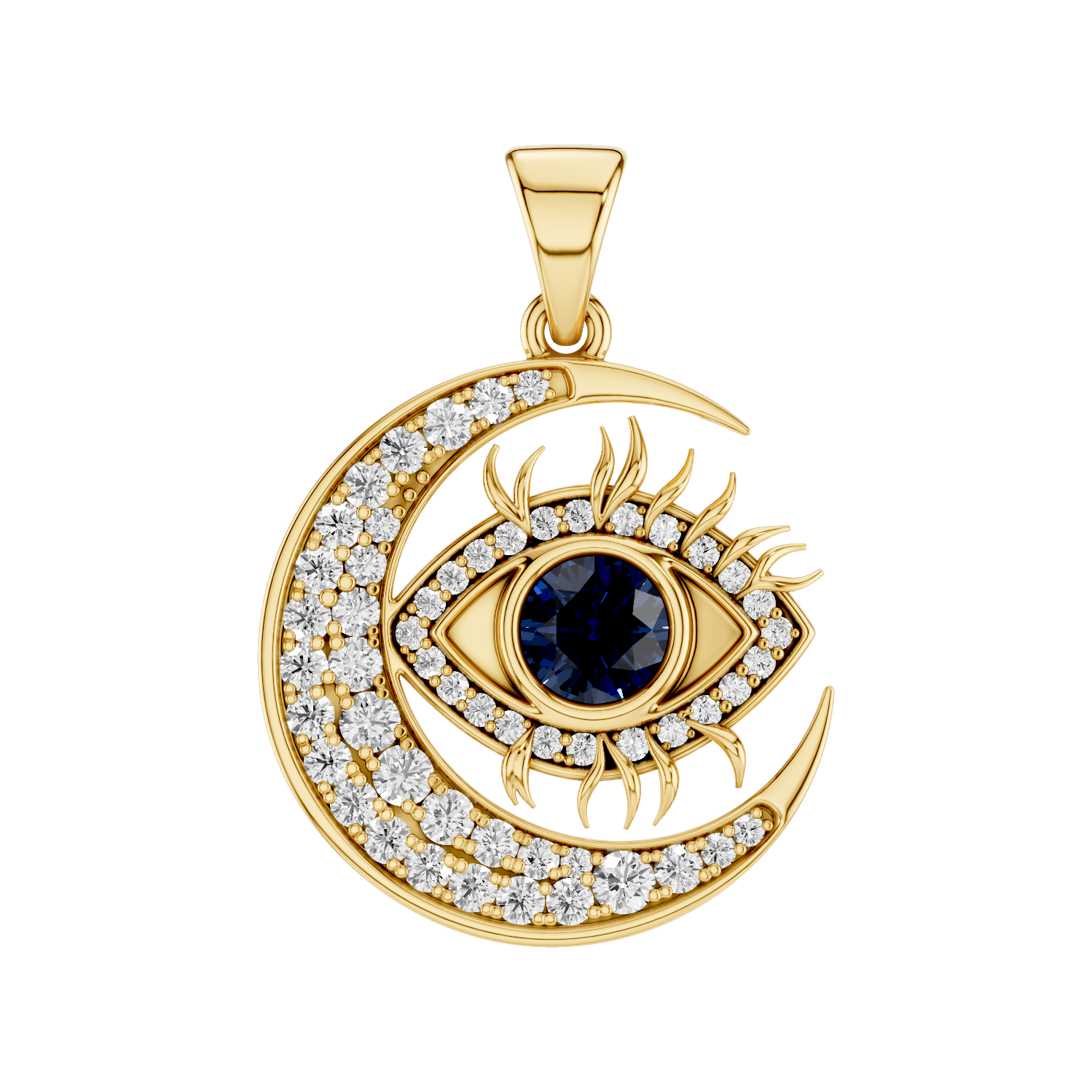 Nazaria, Evil Eye Pendant, Gold