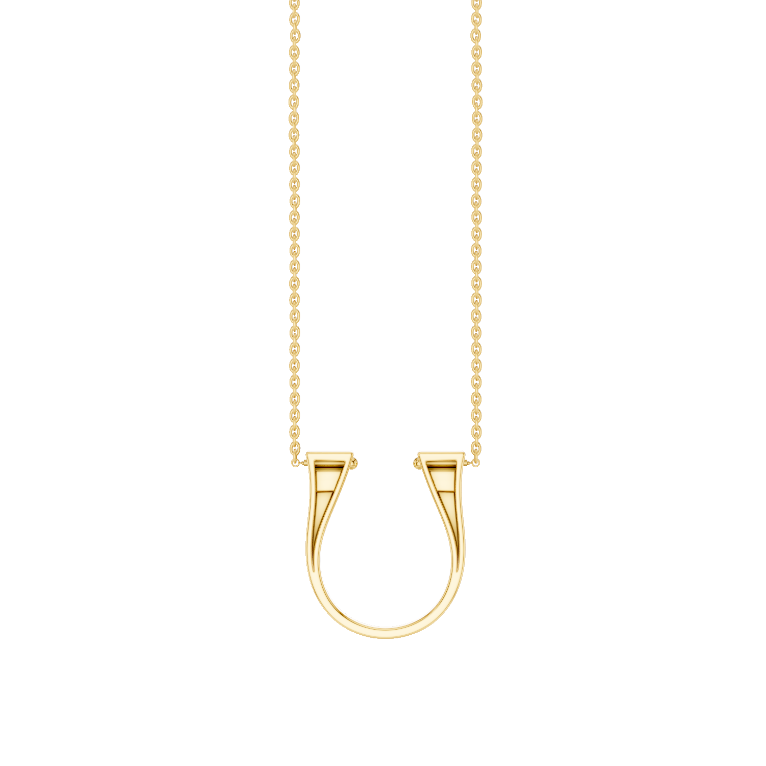 II, Horseshoe, Pendant, Gold