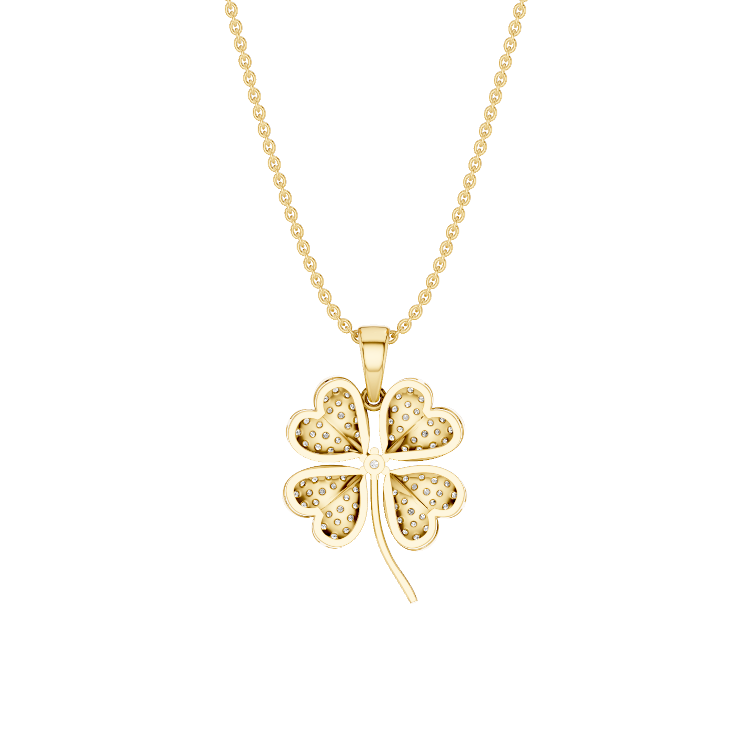 Chamour, Clover Leaf Pendant, Gold