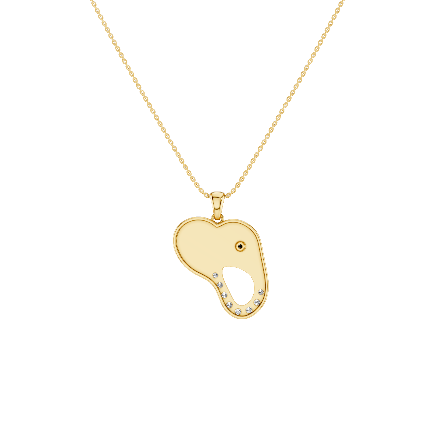 Elli, Elephant Pendant, Gold
