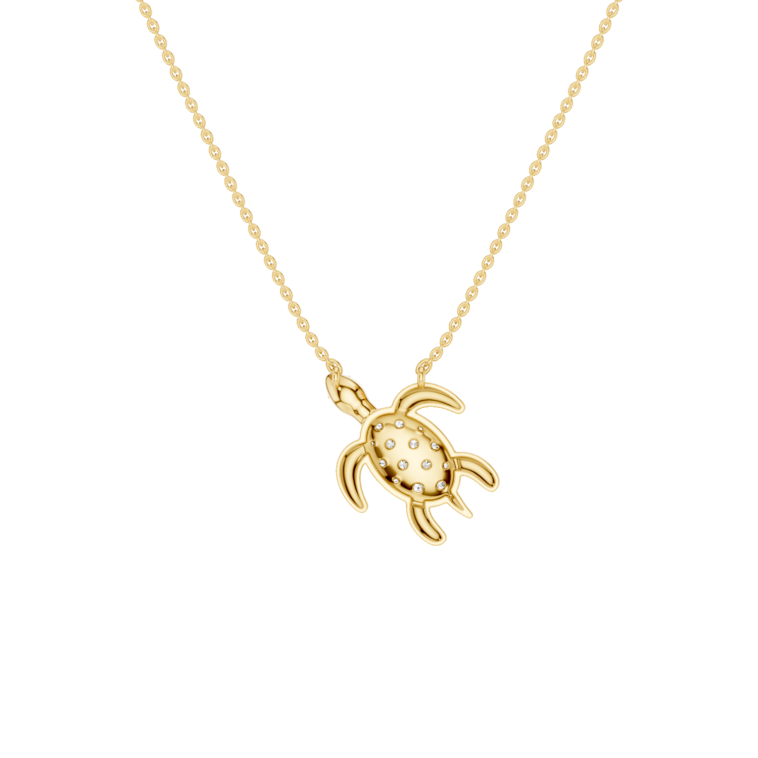 Chelone, Turtle Pendant, Gold