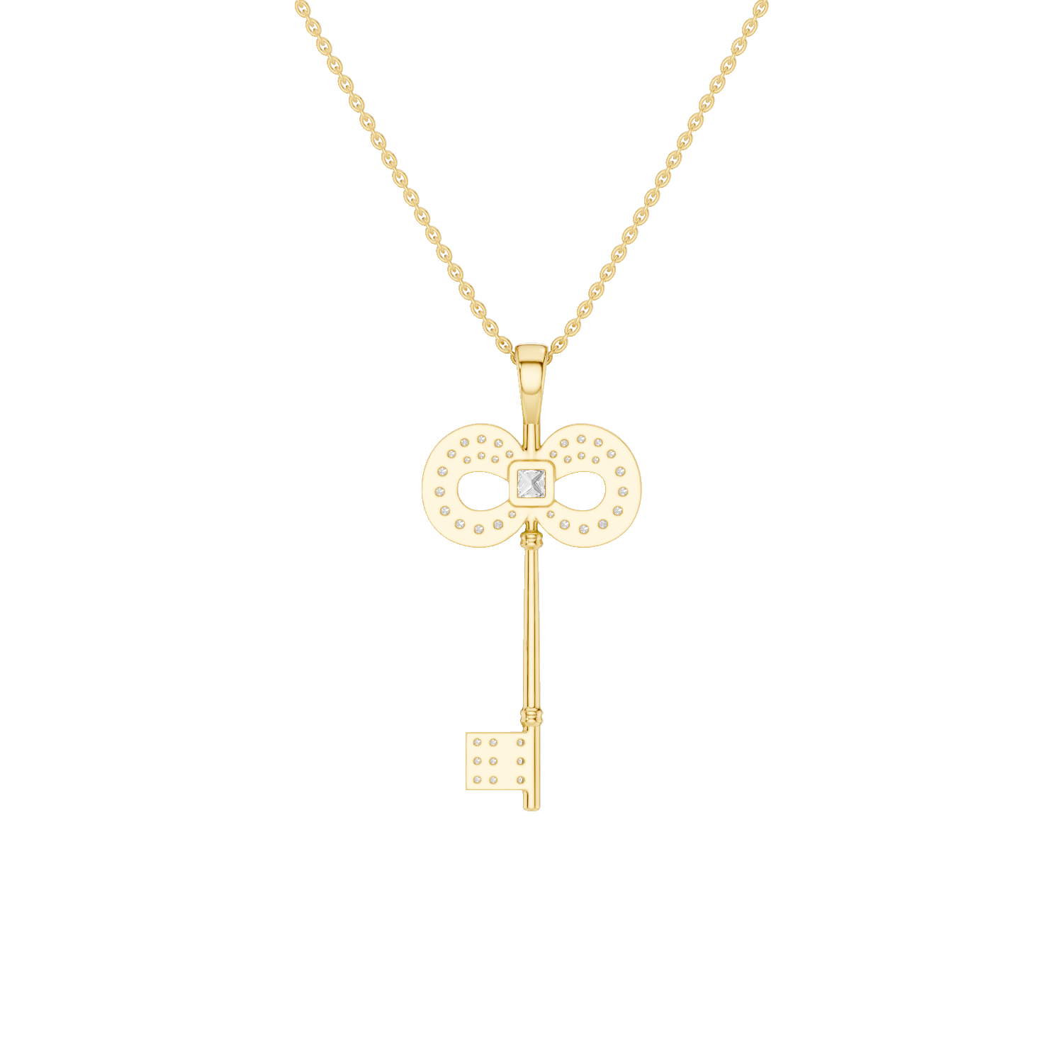 Keeley, Key Pendant, Gold