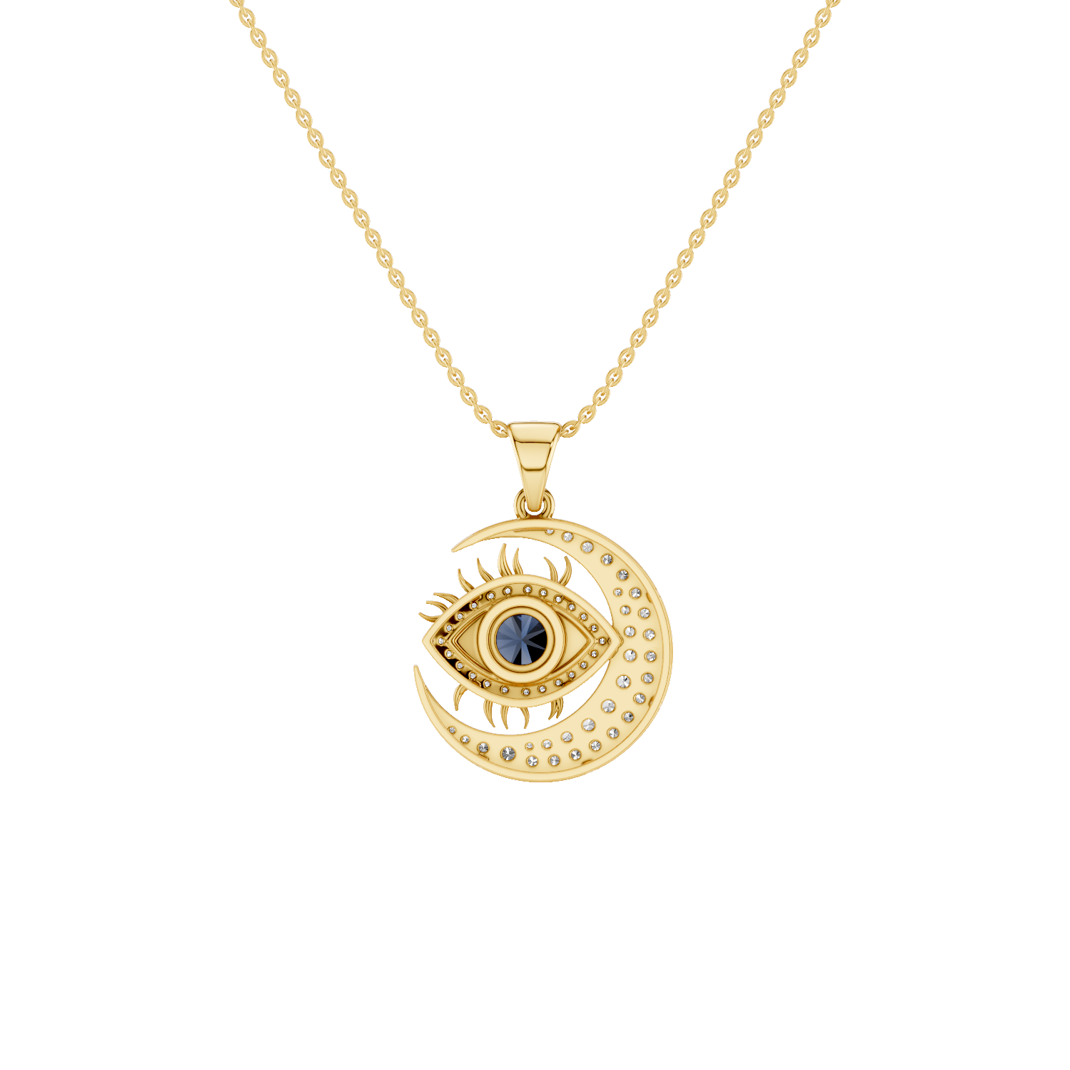 Nazaria, Evil Eye Pendant, Gold