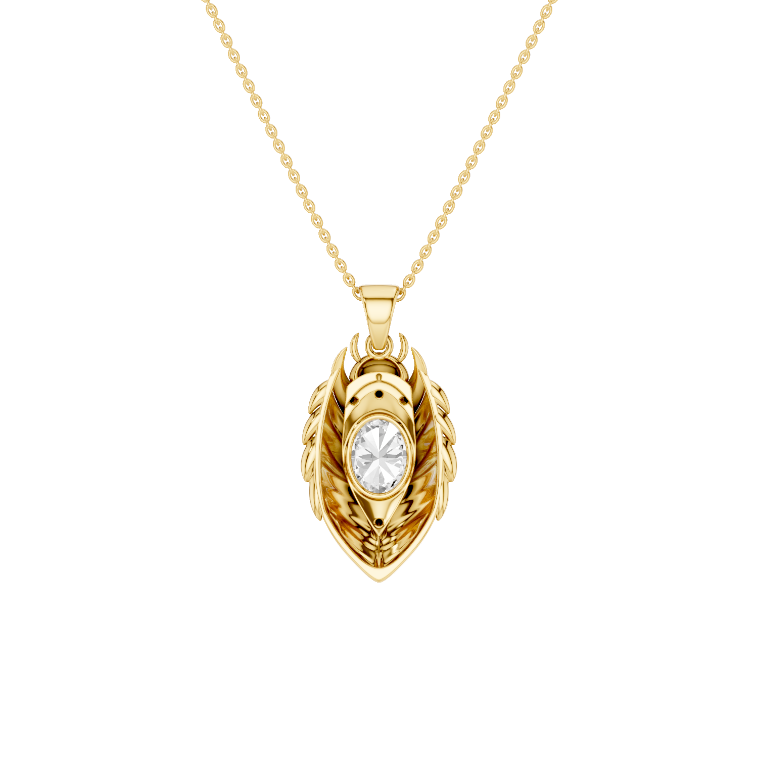 Scarabyne, Scarab Pendant , Gold